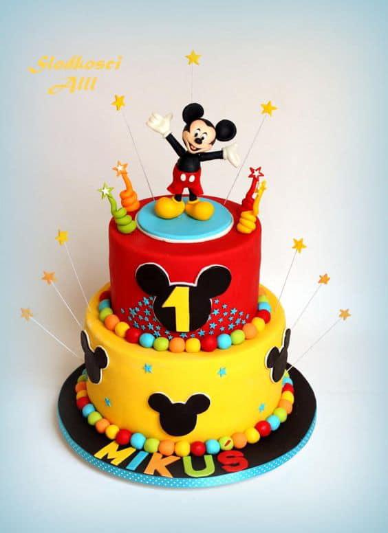 Diseños de pasteles inspirados en Mickey Mouse
