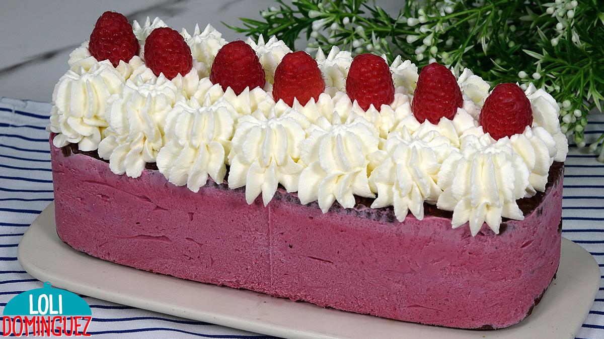 TARTA HELADA DE FRUTOS ROJOS. Con solo 5 ingredientes, muy fácil y económica, pero sobre todo deliciosa
