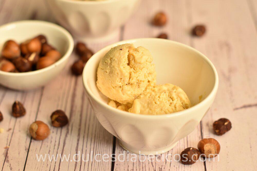 Helado de avellana sin azucar