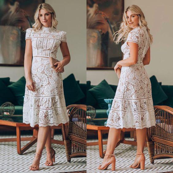 Vestidos de encaje para bautizo mamá joven