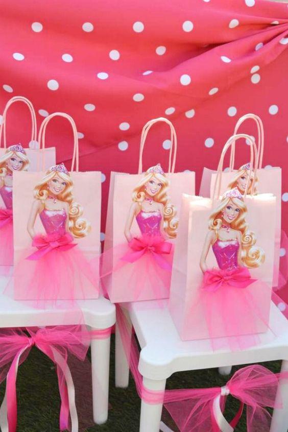 Dulceros para fiesta de barbie