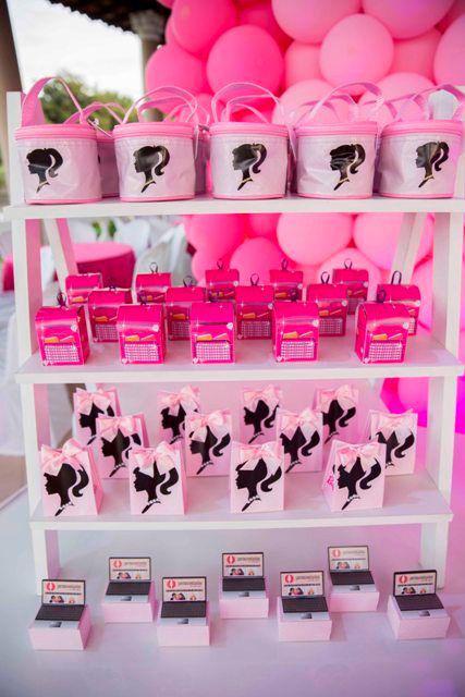 Dulceros para fiesta de barbie