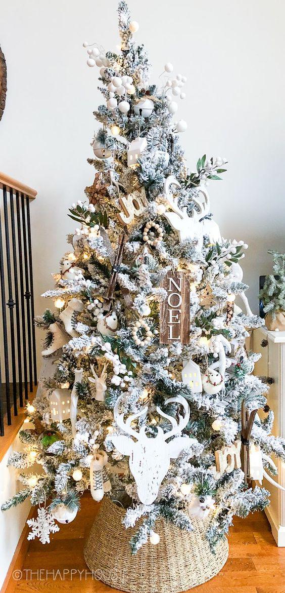 Navidad en blanco y madera