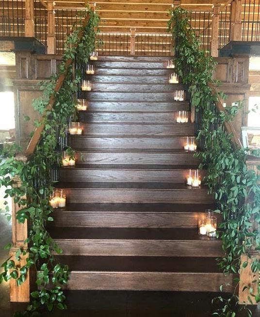 escalera-plantas-y-velas.