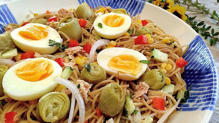 Ensalada de pasta integral