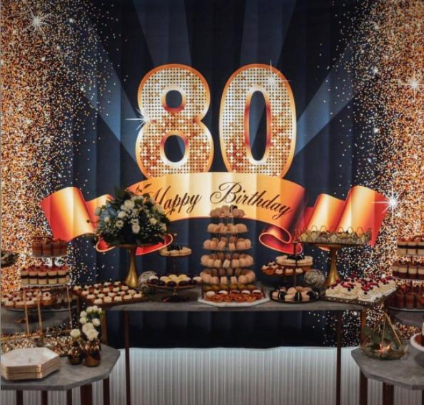 Decoración de fiestas de cumpleaños para personas mayores