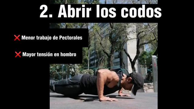 Errores al hacer lagartijas - abrir los codos