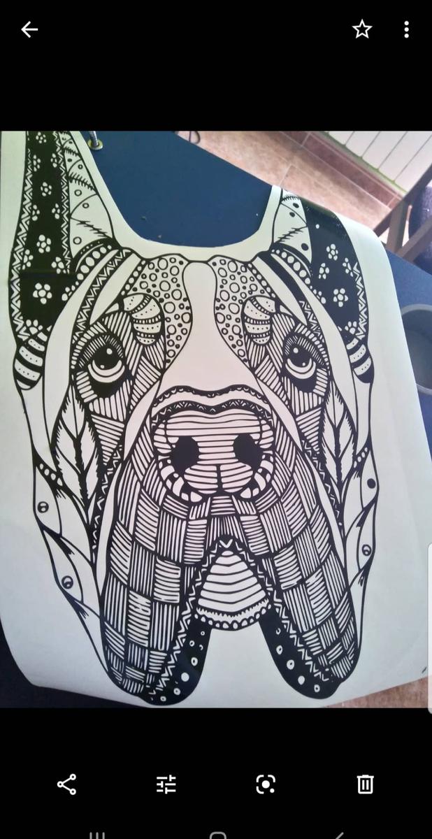Perro zentangle vinilo