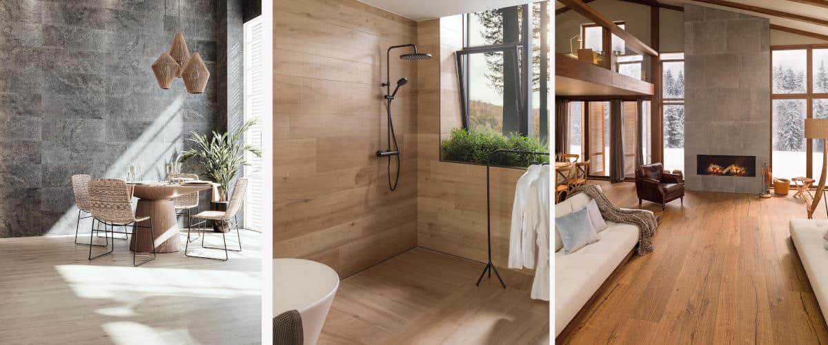 Suelo porcelánico imitación madera