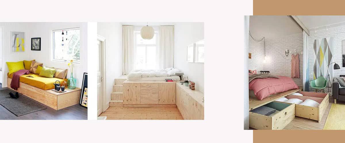 Camas sobre plataformas