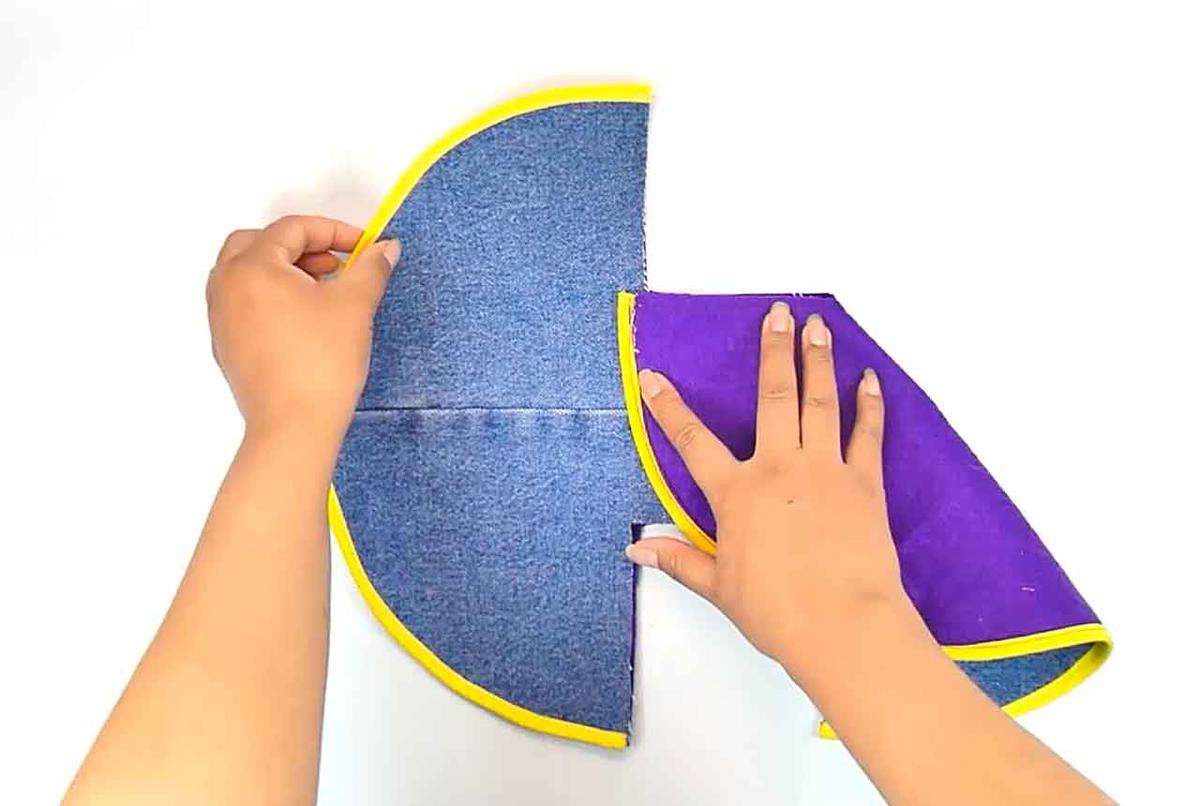 Bolsita de niña con reciclaje de jeans