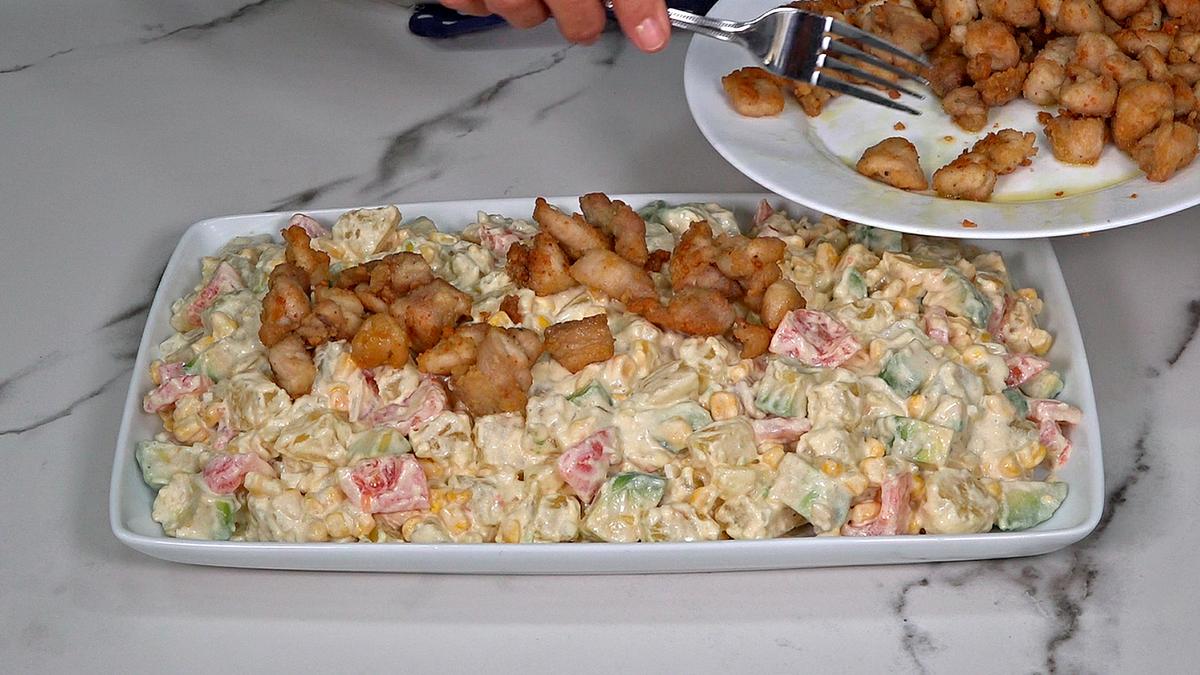 ENSALADA CHEF. Jugosa y deliciosa ensalada con pollo que sin duda hará las delicias de la familia - Loli Domínguez - Foto 6