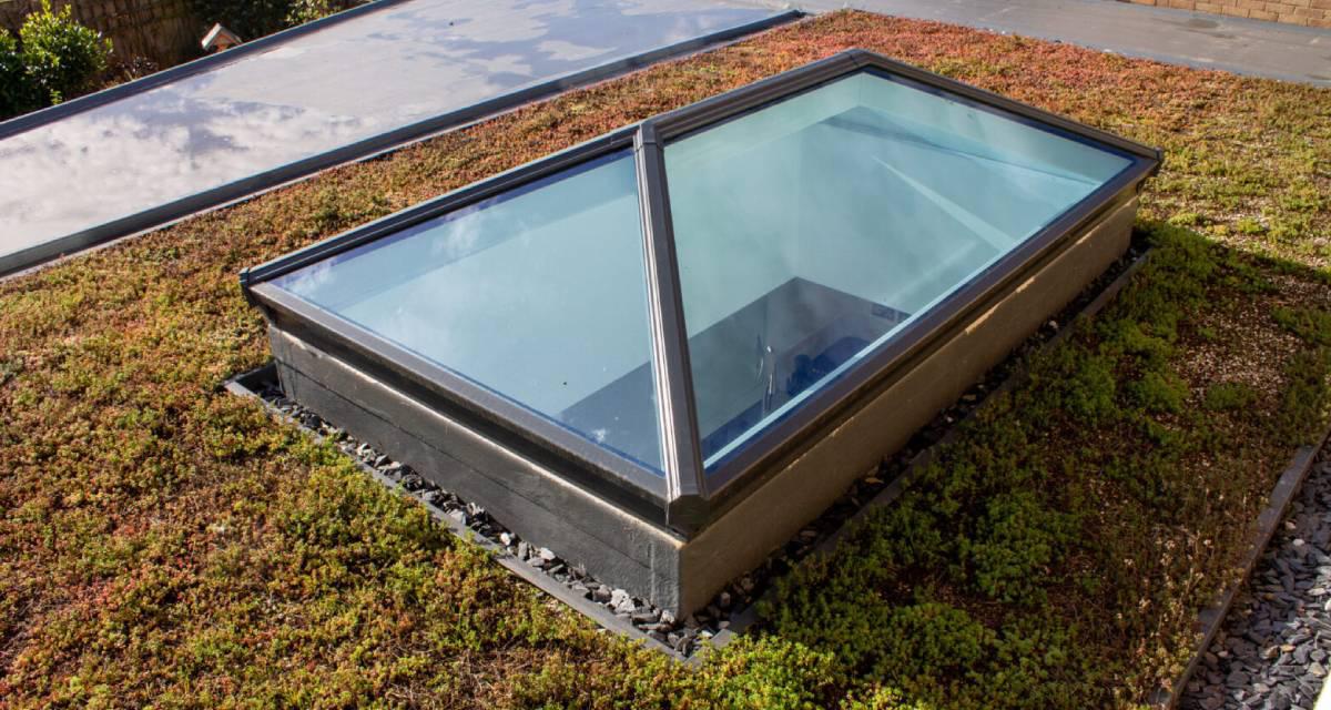 Casas con tejados verdes