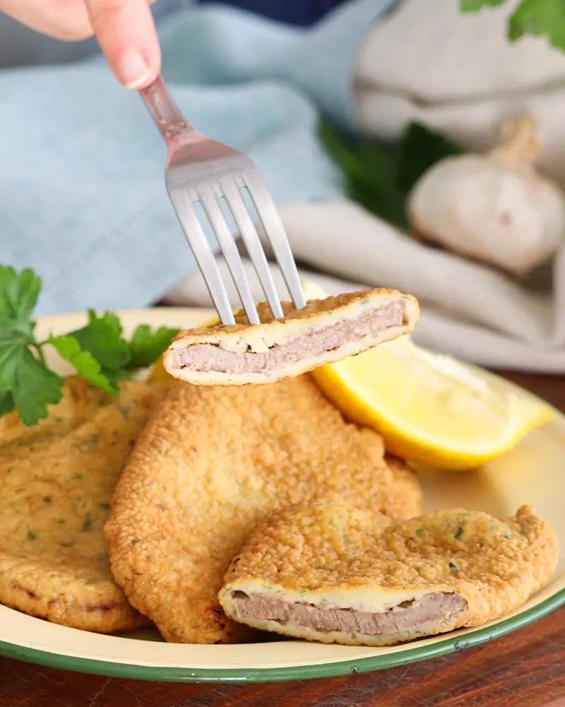 escalopes carne marineras lampreado receta