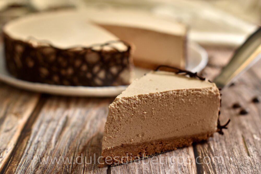 tarta fria de cafe sin azucar ni horno