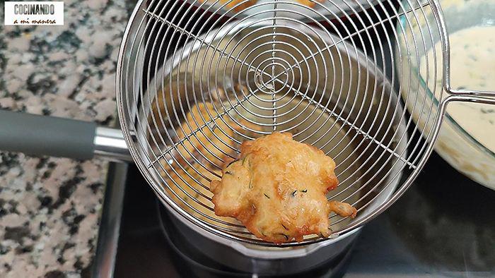 freir buñuelos de calabacin