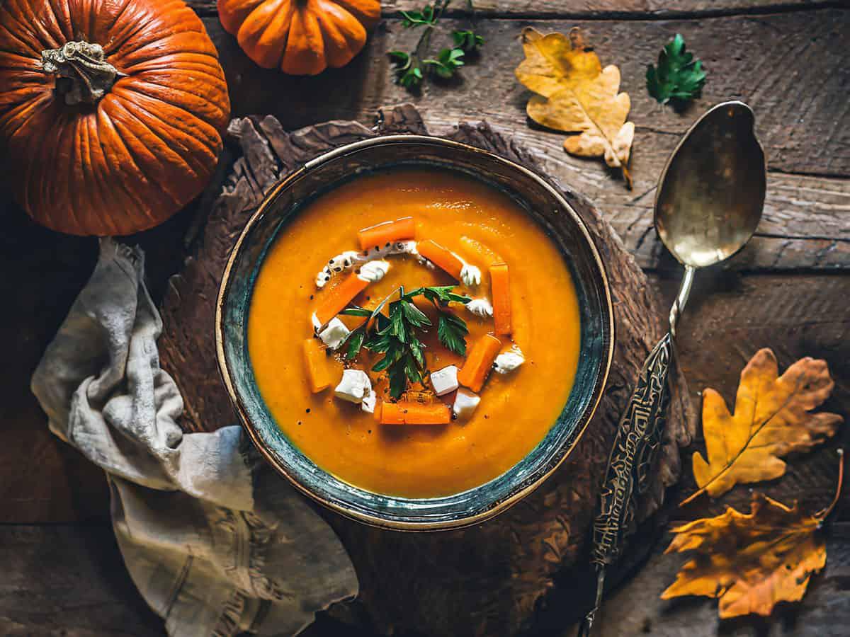 Receta de crema de calabaza y zanahoria