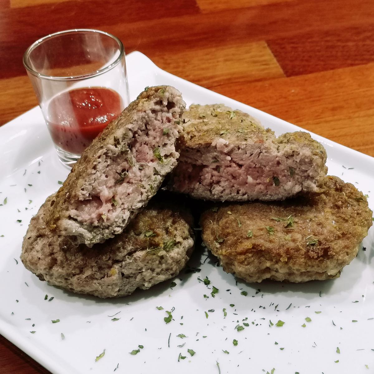 Hamburguesas preparadas con carne de cerdo