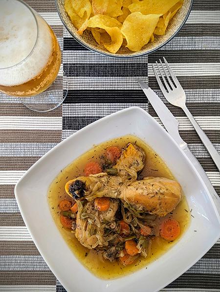 Muslos de pollo a la cerveza