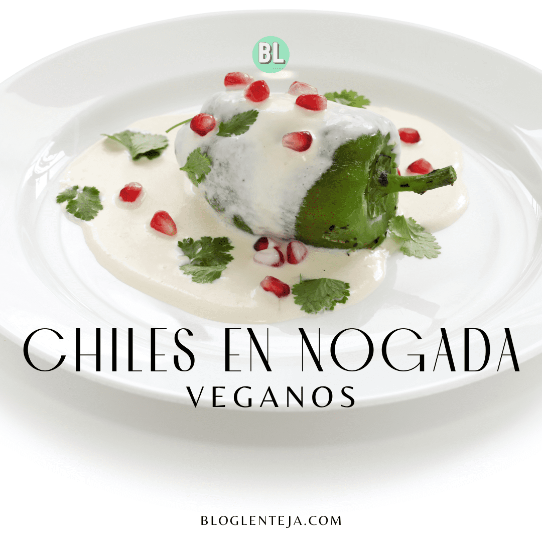 Chiles en nogada veganos