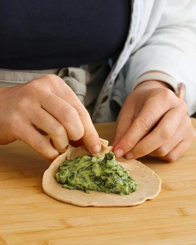 empanadas espinaca queso canastitas rellenas