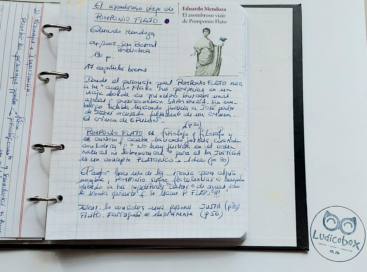 Diario de lecturas Pomponio Flato