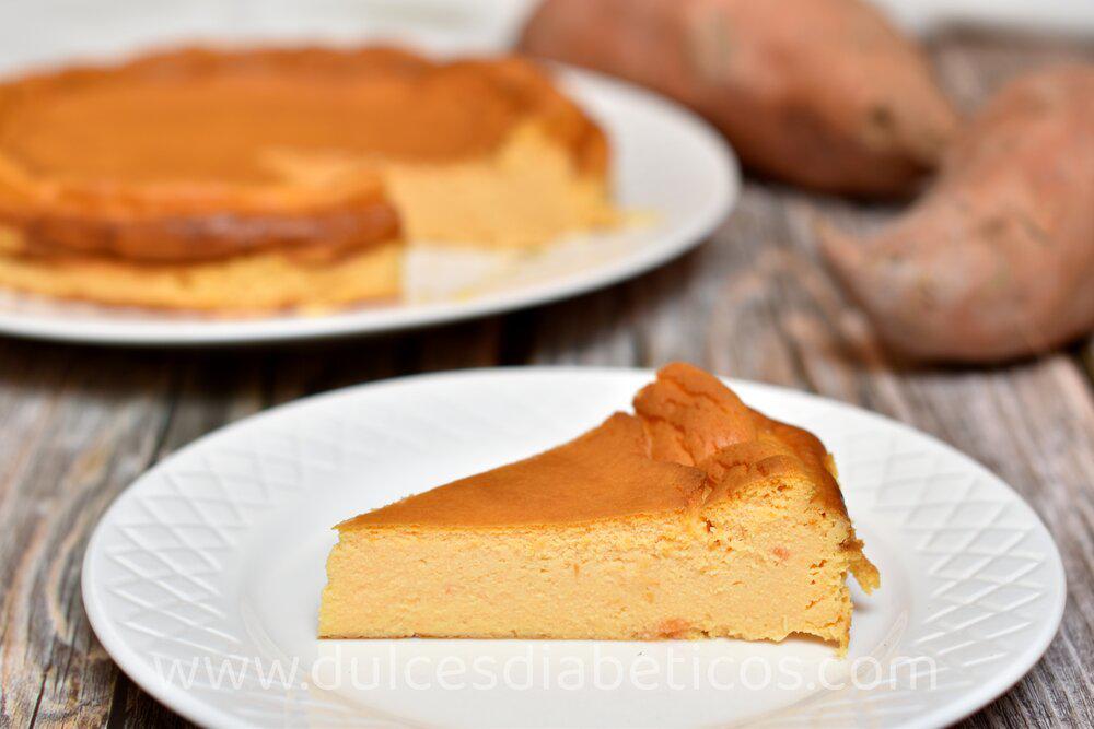 Tarta de queso y boniato sin azucar