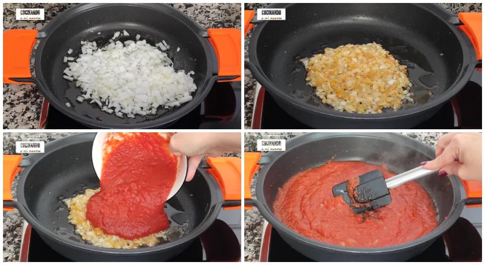 macarrones salsa tomate paso 2