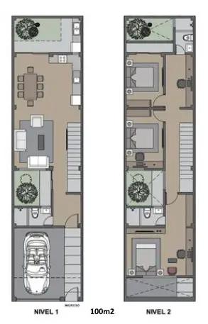 plano de casa unifamiliar