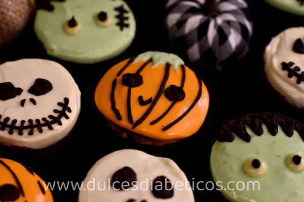 cupcakes para halloween de calabaza