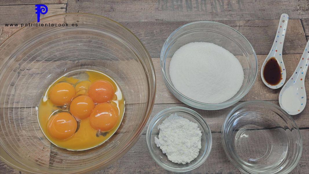 Brazo gitano relleno de nata (crema de leche) con yema tostada SIN GLUTEN. PatricientaCook.