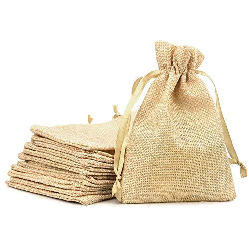 bolsa de yute beige