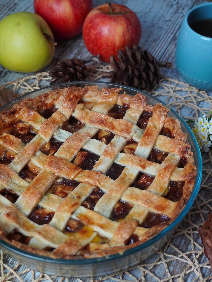 Apple pie o tarta de manzana sin lactosa
