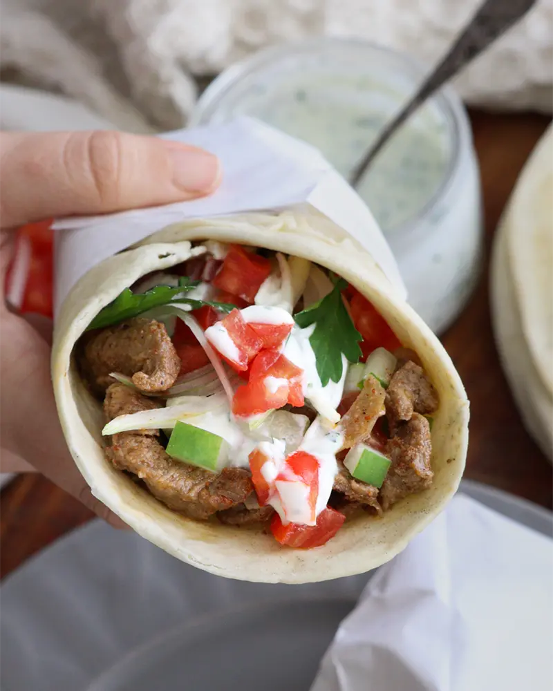 shawarma carne relleno tradicional receta