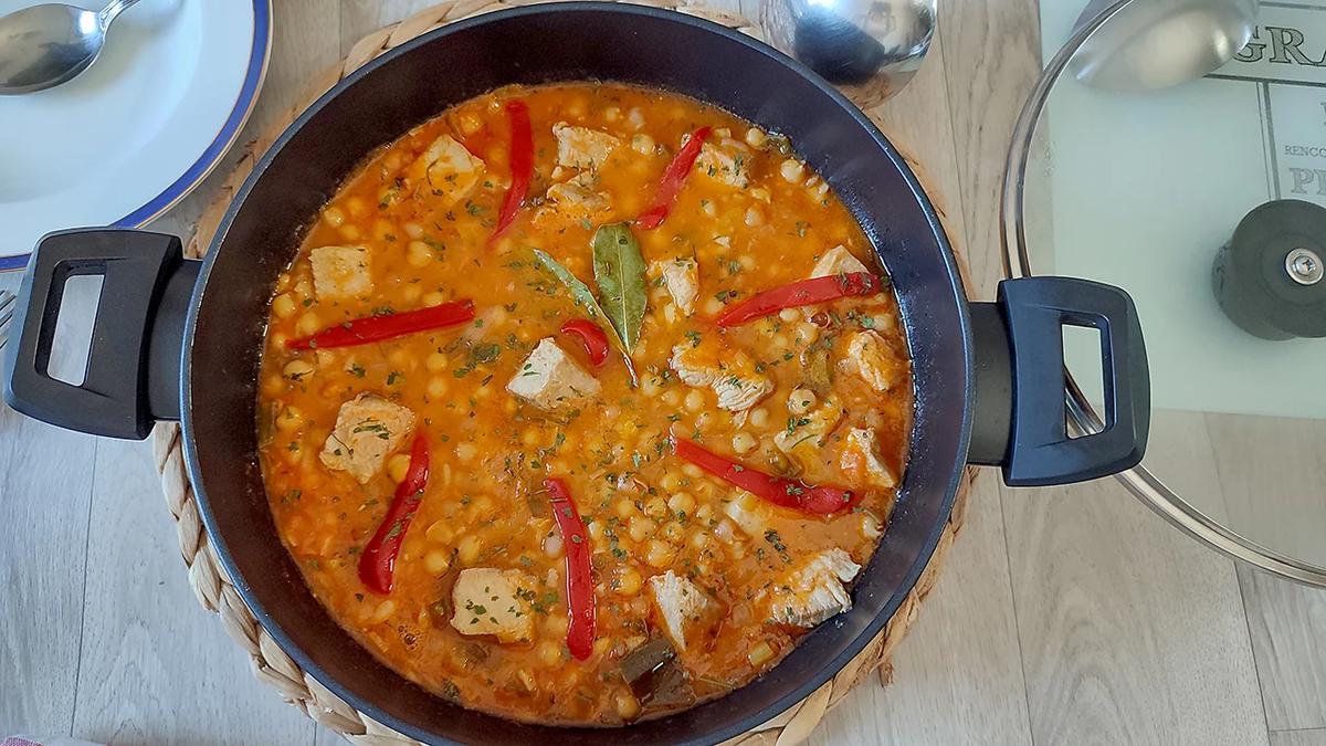 guiso de garbanzos tierra mar