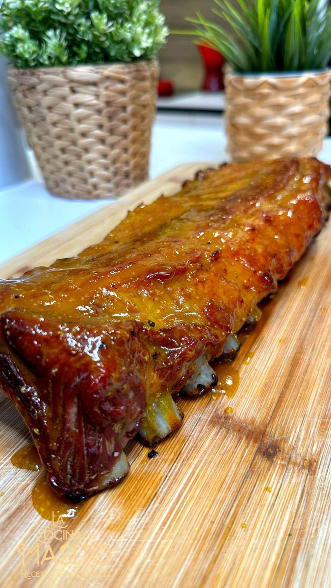 Costillas asadas con salsa de miel y mostaza La cocina de masito