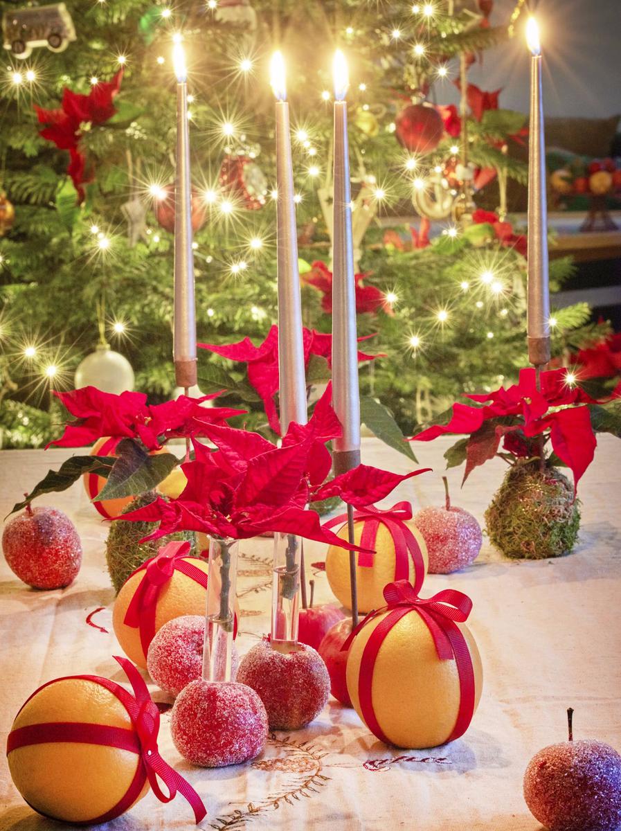 centro de mesa navideno bolas