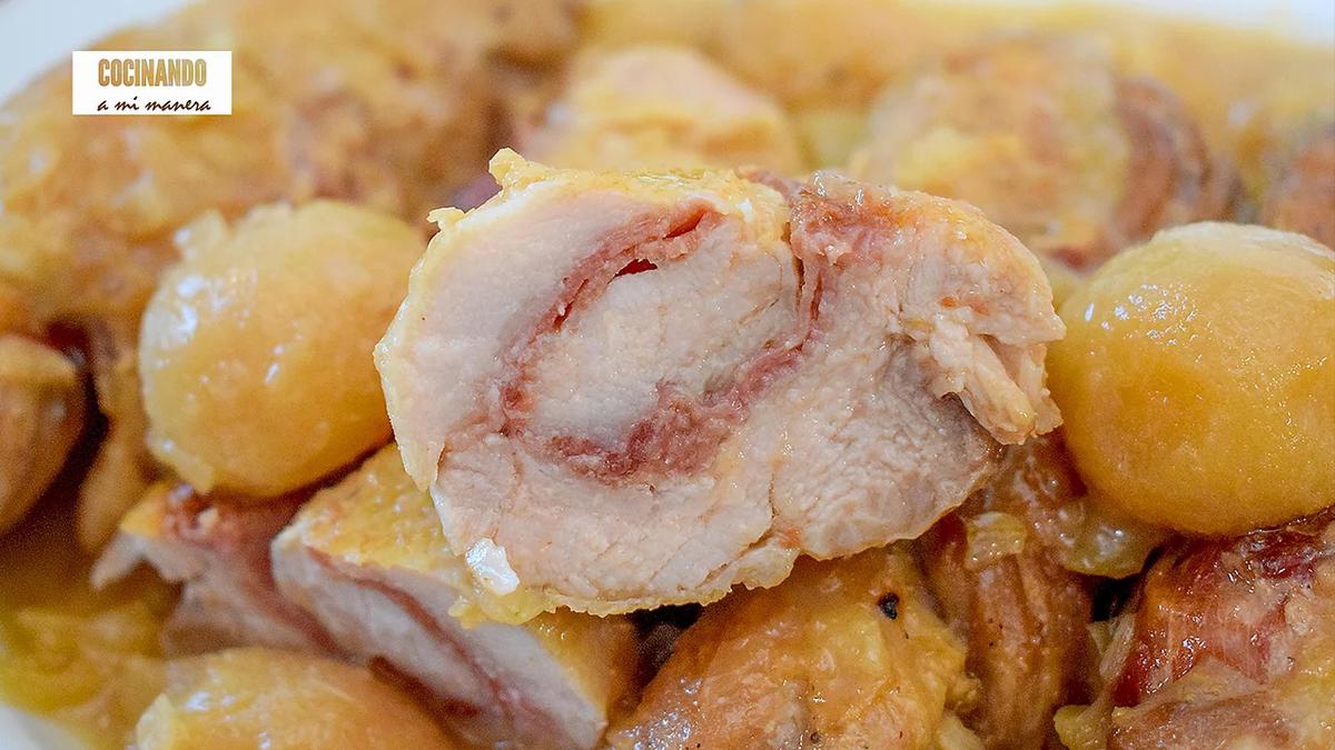 receta de pollo a la sidra corte