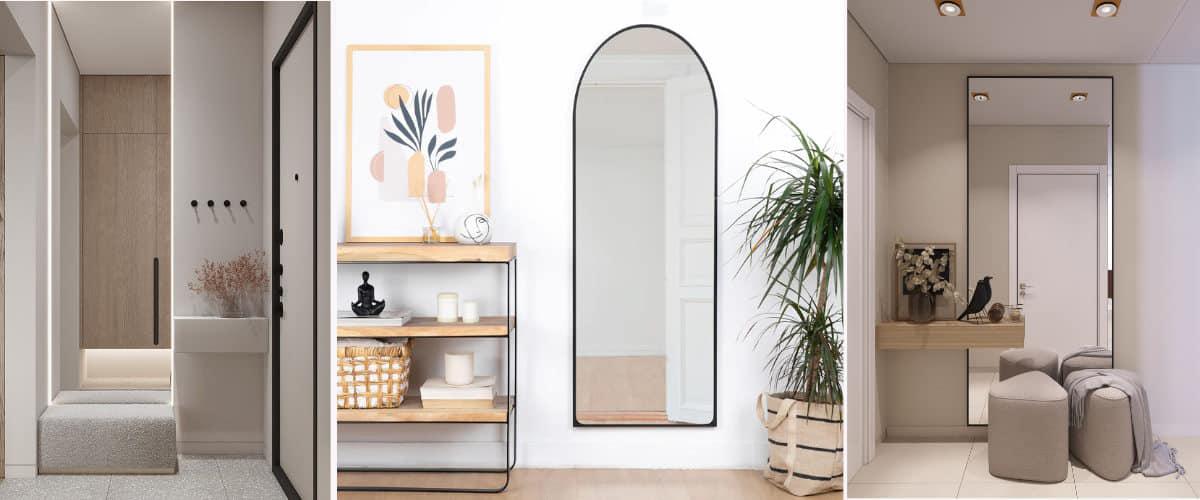 Espejo de cuerpo entero en el recibidor