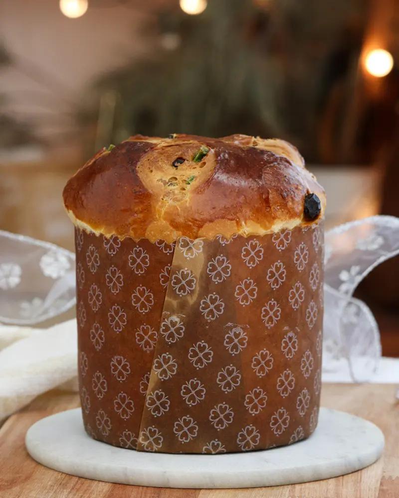 pan dulce clasico frutas panettone navidad