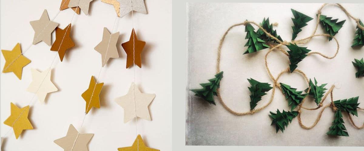 Guirnaldas de papel para Navidad