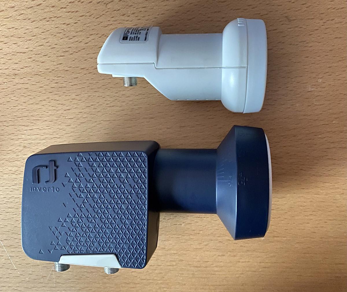 Comparación del tamaño del Inverto Premium LNB