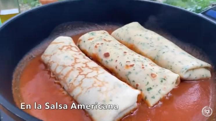 Crepes rellenos de Marisco