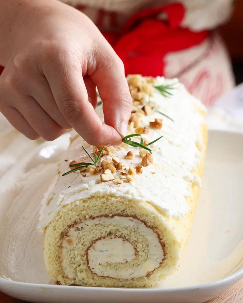 pionono salado roquefort nueces queso navidad