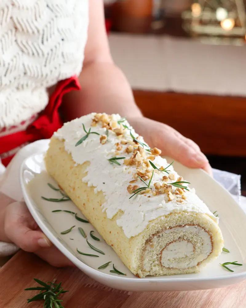 pionono salado roquefort nueces queso navidad