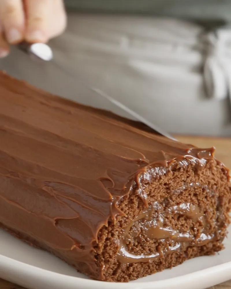 pionono chocolate dulce arrollado