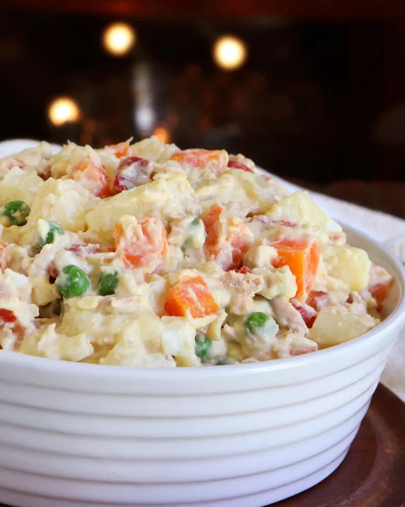 ensalada rusa papa mayonesa zanahoria
