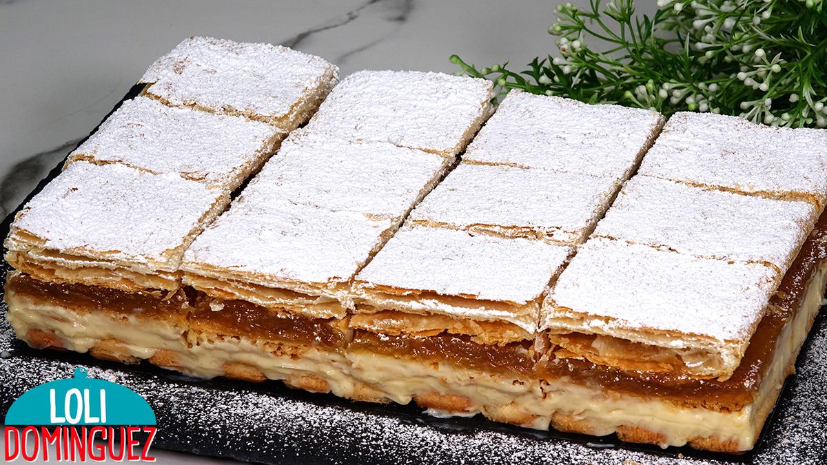 POSTRE DE HOJALDRE CON CREMA PARA NAVIDAD. Delicioso postre con hojaldre y crema además de otros ingredientes que lo hacen completamente irresistible