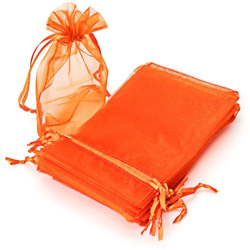 bolsa organza 10 x 15cm naranja