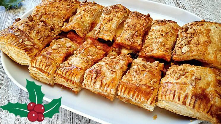 Bocaditos de hojaldre con lacón y queso